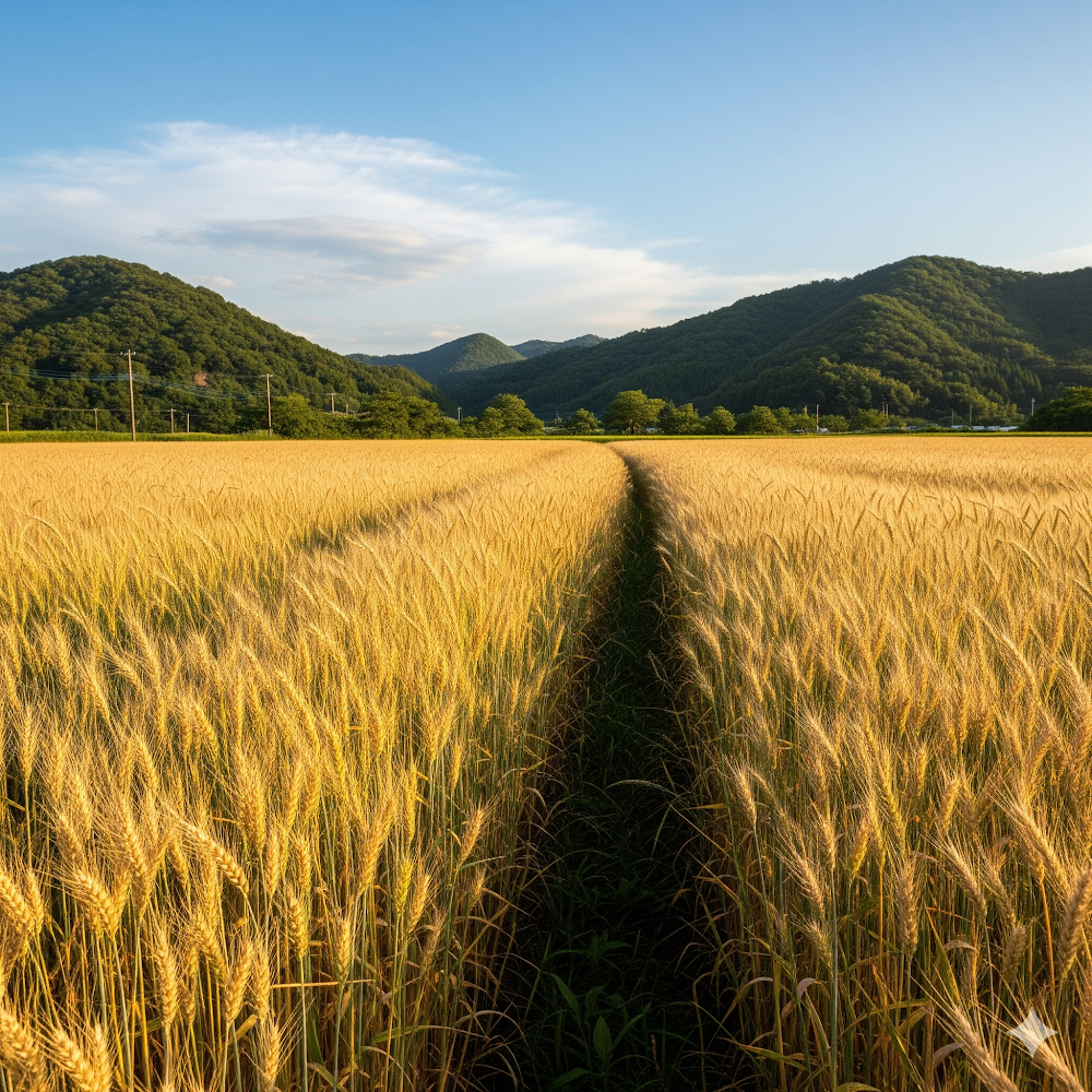 麦畑の風景